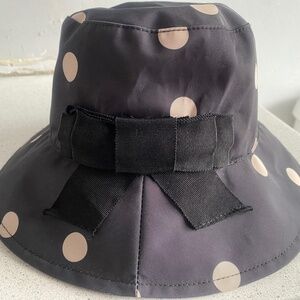 Kate Spade Nylon Navy & White w/Bow Bucket Hat